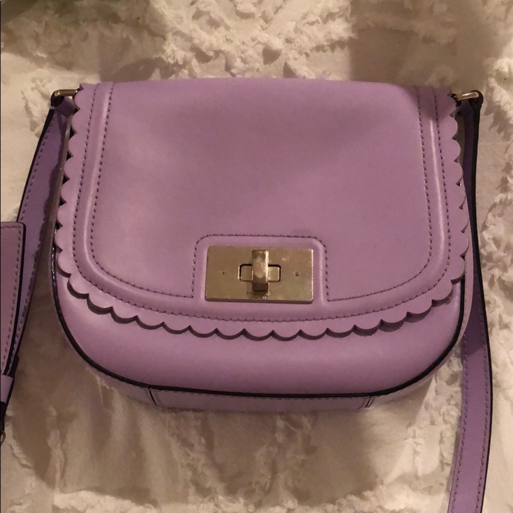 Kate spade purple scalloped edge crossbody